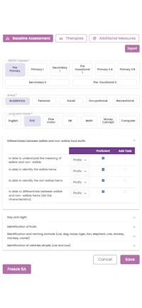 Mobile app listing screen