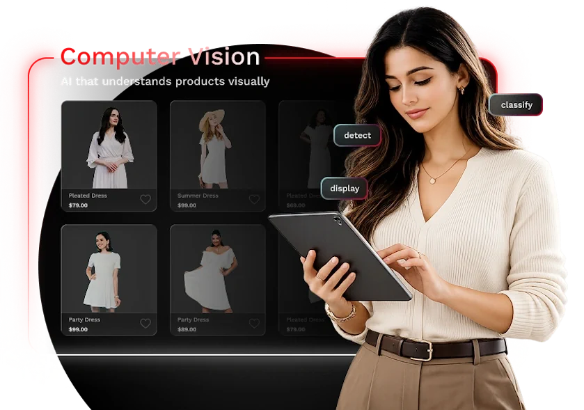 Computer vision AI detecting and identifying objects